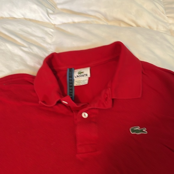 Bright red Lacoste. Size 7. Translates to a small or medium men’s - Picture 3 of 6